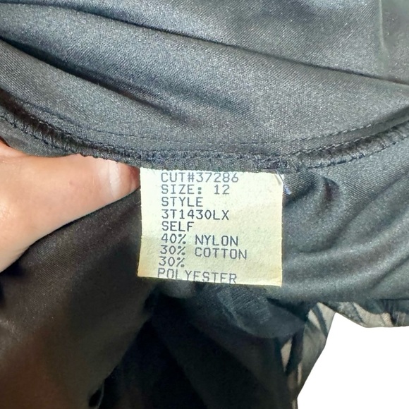 Tadashi Shoji Sequin and Tulle Lace Mermaid Gown Ribbon Tie in Navy 3T1430LX - Picture 9 of 9